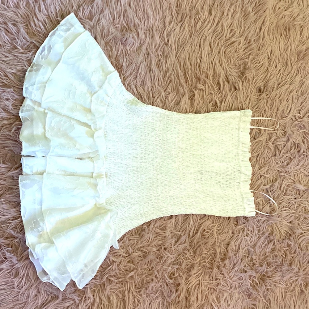 White, summer, mini flare dress